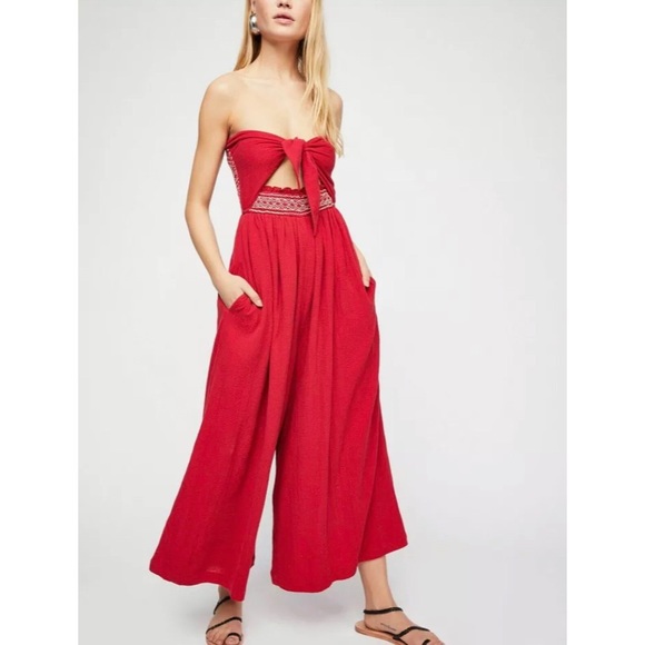 Free People Pants - Free People Carmen Convertible Smocked Jumpsuit